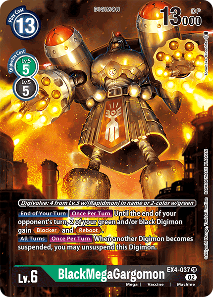 (037) Digimon TCG Alternative Being Single: BlackMegaGargomon (EX4-037) (V.2) Alternative Art