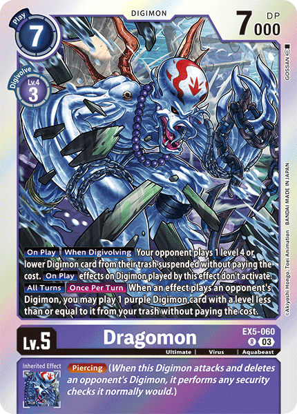 (060) Digimon TCG Animal Colosseum Single: Dragomon (EX5-060) Rare