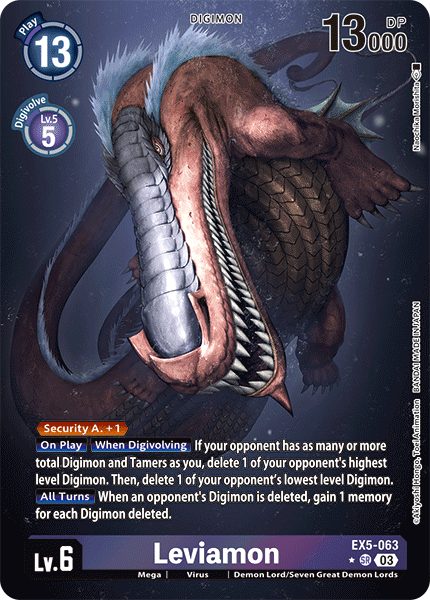 (063) Digimon TCG Animal Colosseum Single: Leviamon (EX5-063) (V.2) Alternative Art