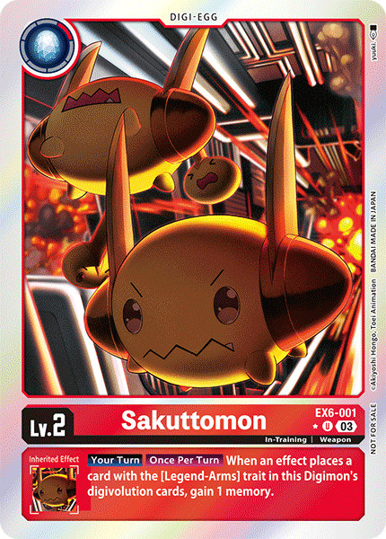 (001) Digimon TCG Infernal Ascension Single: Sakuttomon (EX6-001) (V.2) Alternative Art