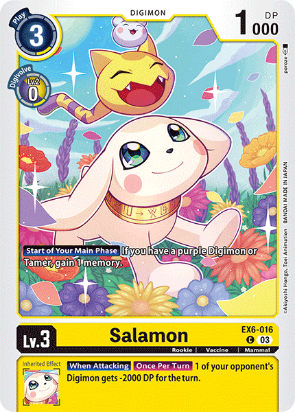 (016) Digimon TCG Infernal Ascension Single: Salamon (EX6-016) Common