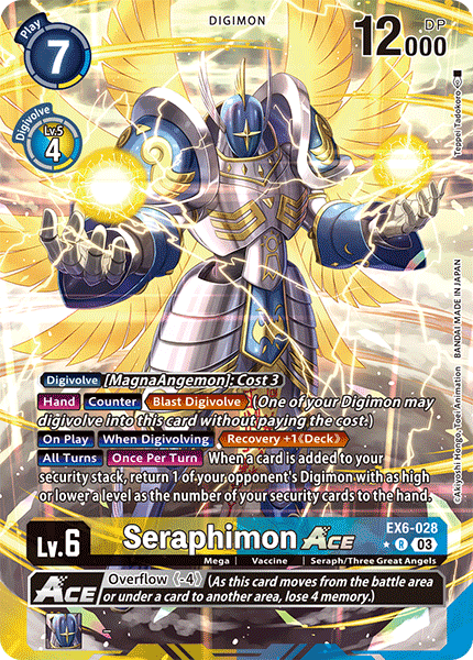 (028) Digimon TCG Infernal Ascension Single: Seraphimon Ace (EX6-028) (V.2) Alternative Art