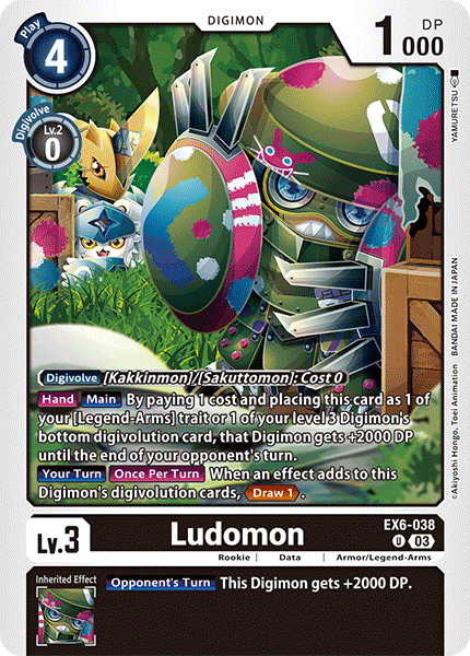 (038) Digimon TCG Infernal Ascension Single: Ludomon (EX6-038) Uncommon