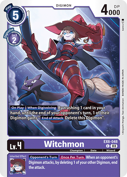 (048) Digimon TCG Infernal Ascension Single: Witchmon (EX6-048) Common