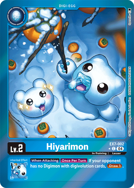 (002) Digimon TCG Digimon Liberator Single: Hiyarimon (EX7-002) (V.2) Alternative Art