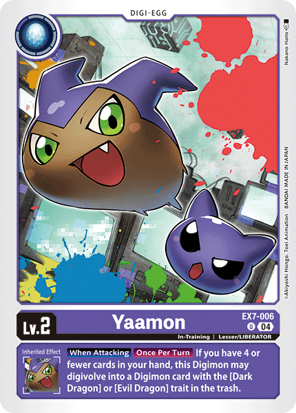 (006) Digimon TCG Digimon Liberator Single: Yaamon (EX7-006) (V.1) Uncommon