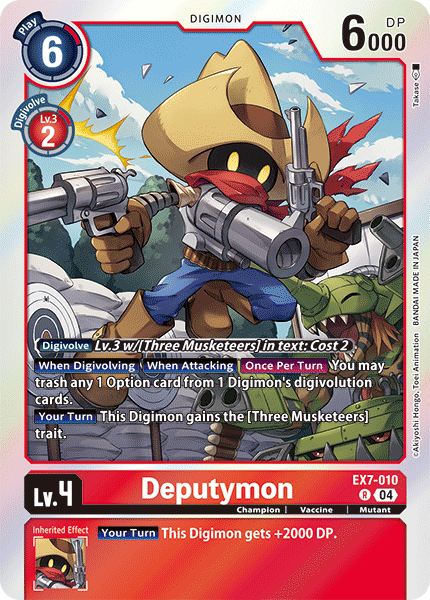 (010) Digimon TCG Digimon Liberator Single: Deputymon (EX7-010) Rare