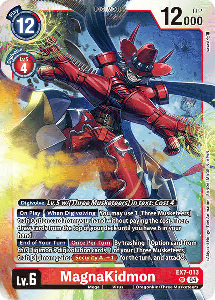 (013) Digimon TCG Digimon Liberator Single: MagnaKidmon (EX7-013) (V.1) Super Rare