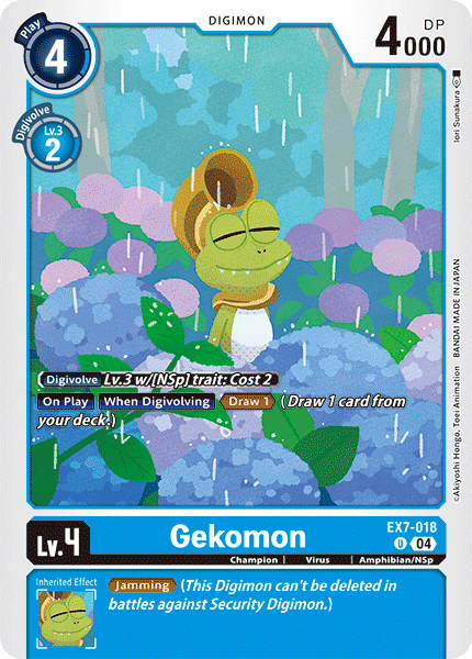 (018) Digimon TCG Digimon Liberator Single: Gekomon (EX7-018) (V.1) Uncommon