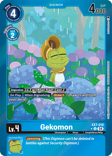 (018) Digimon TCG Digimon Liberator Single: Gekomon (EX7-018) (V.2) Alternative Art