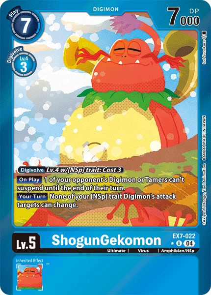 (022) Digimon TCG Digimon Liberator Single: ShogunGekomon (EX7-022) (V.2) Alternative Art