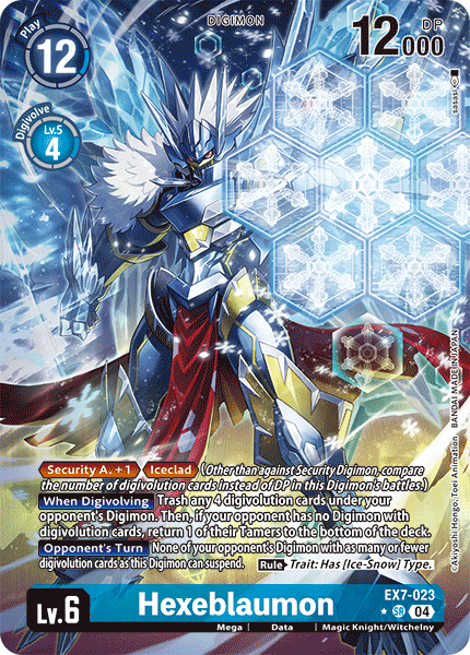 (023) Digimon TCG Digimon Liberator Single: Hexeblaumon (EX7-023) (V.2) Alternative Art