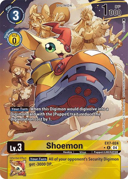 (024) Digimon TCG Digimon Liberator Single: Shoemon (EX7-024) (V.2) Alternative Art
