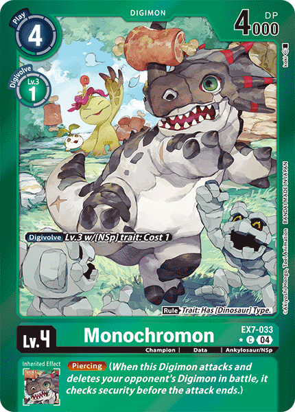 (033) Digimon TCG Digimon Liberator Single: Monochromon (EX7-033) (V.2) Alternative Art