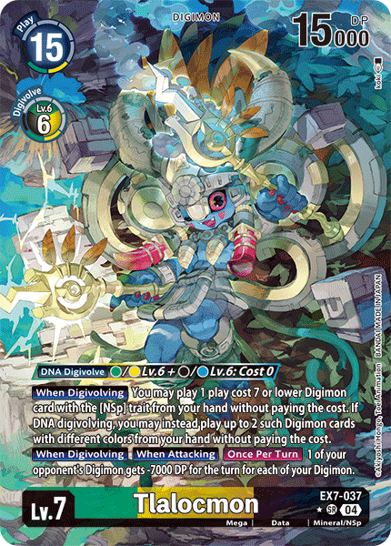 (037) Digimon TCG Digimon Liberator Single: Tlalocmon (EX7-037) (V.2) Alternative Art