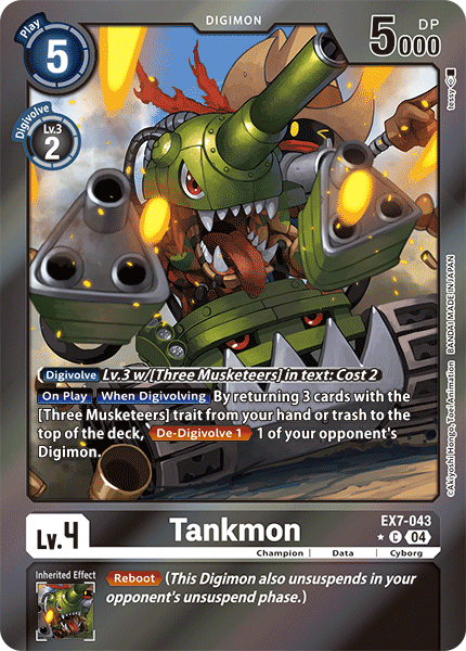 (043) Digimon TCG Digimon Liberator Single: Tankmon (EX7-043) (V.2) Alternative Art