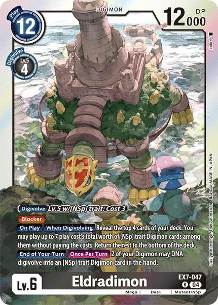 (047) Digimon TCG Digimon Liberator Single: Eldradimon (EX7-047) Rare