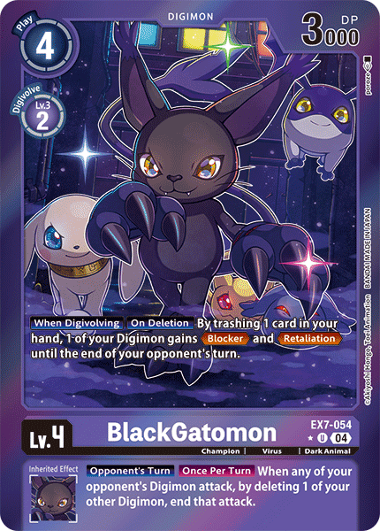 (054) Digimon TCG Digimon Liberator Single: BlackGatomon (EX7-054) (V.2) Alternative Art