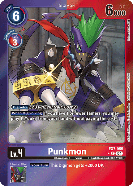 (055) Digimon TCG Digimon Liberator Single: Punkmon (EX7-055) (V.2) Alternative Art