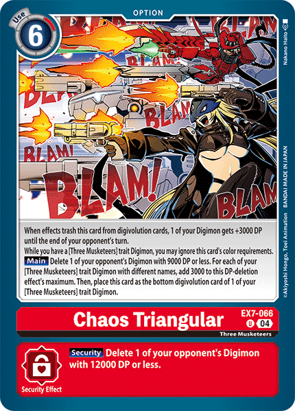 (066) Digimon TCG Digimon Liberator Single: Chaos Triangular (EX7-066) (V.1) Uncommon