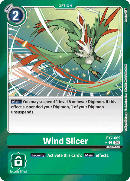(069) Digimon TCG Digimon Liberator Single: Wind Slicer (EX7-069) (V.2) Alternative Art