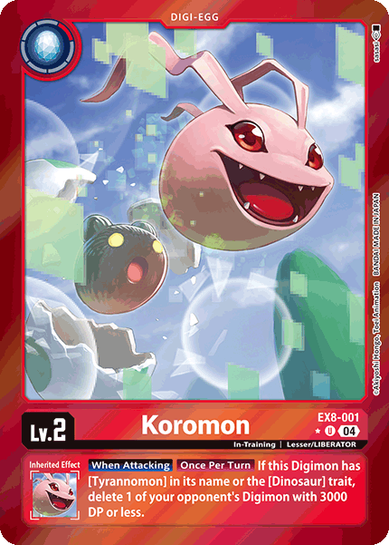 (001) Digimon TCG Chain of Liberation Single: Koromon (EX8-001) (V.2) Alternative Art