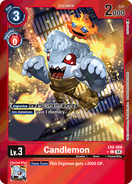 (008) Digimon TCG Chain of Liberation Single: Candlemon (EX8-008) (V.2) Alternative Art