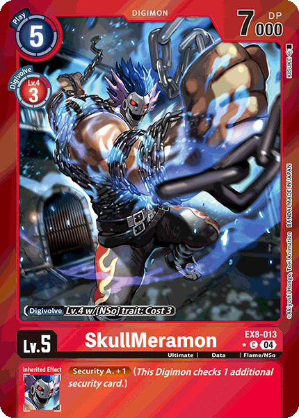 (013) Digimon TCG Chain of Liberation Single: SkullMeramon (EX8-013) (V.2) Alternative Art