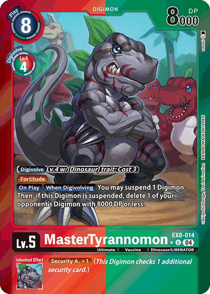 (014) Digimon TCG Chain of Liberation Single: MasterTyrannomon (EX8-014) (V.2) Alternative Art
