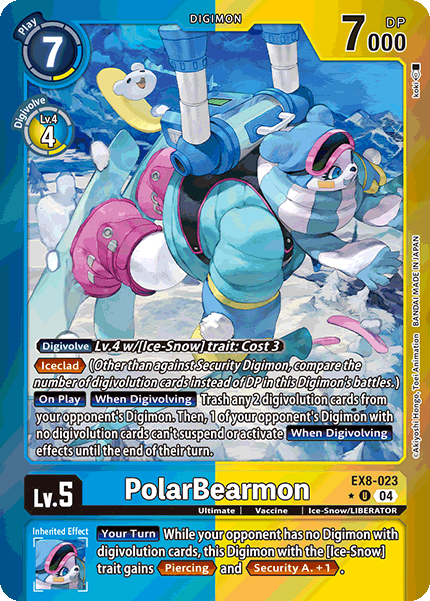 (023) Digimon TCG Chain of Liberation Single: PolarBearmon (EX8-023) (V.2) Alternative Art