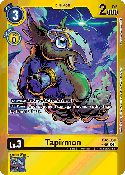 (030) Digimon TCG Chain of Liberation Single: Tapirmon (EX8-030) (V.2) Alternative Art