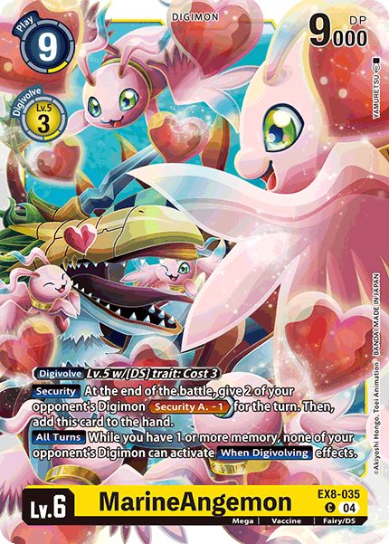 (035) Digimon TCG Chain of Liberation Single: MarineAngemon (EX8-035) (V.1) Common