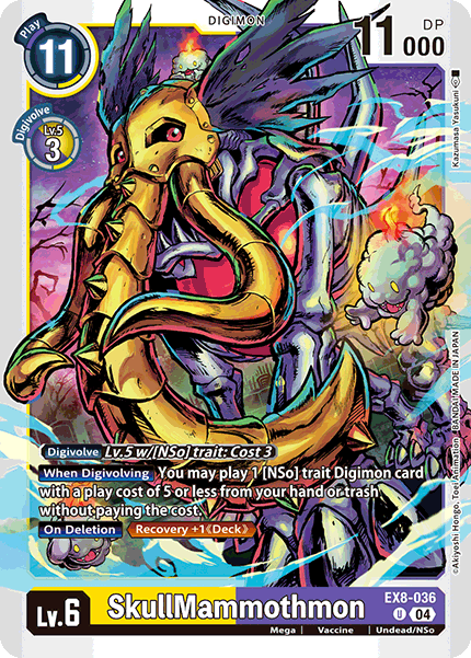 (036) Digimon TCG Chain of Liberation Single: SkullMammothmon (EX8-036) (V.1) Uncommon