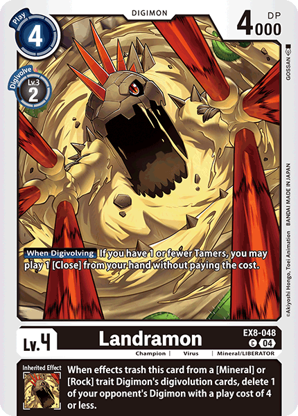 (048) Digimon TCG Chain of Liberation Single: Landramon (EX8-048) (V.1) Common