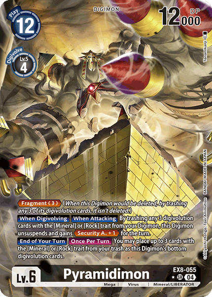 (055) Digimon TCG Chain of Liberation Single: Pyramidimon (EX8-055) (V.2) Alternative Art