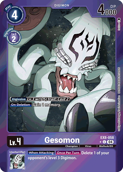 (058) Digimon TCG Chain of Liberation Single: Gesomon (EX8-058) (V.2) Alternative Art