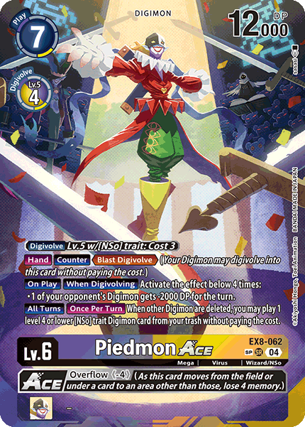 (062) Digimon TCG Chain of Liberation Single: Piedmon Ace (EX8-062) (V.3) Special