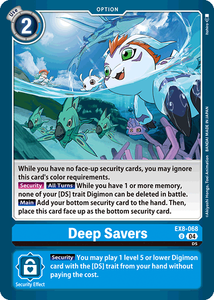 (068) Digimon TCG Chain of Liberation Single: Deep Savers (EX8-068) (V.1) Uncommon