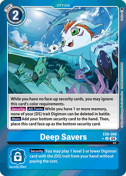 (068) Digimon TCG Chain of Liberation Single: Deep Savers (EX8-068) (V.2) Alternative Art