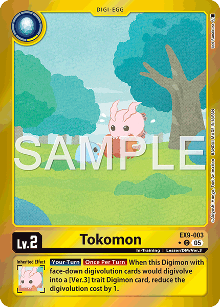 (003) Digimon TCG Versus Monsters Single: Tokomon (EX9-003) (V.2) Alternative Art