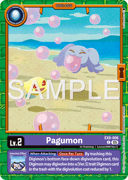 (006) Digimon TCG Versus Monsters Single: Pagumon (EX9-006) (V.1) Common