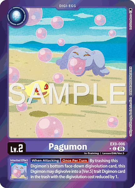 (006) Digimon TCG Versus Monsters Single: Pagumon (EX9-006) (V.2) Alternative Art