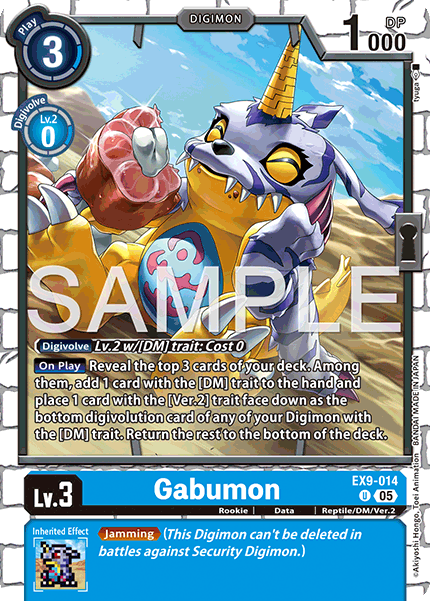 (014) Digimon TCG Versus Monsters Single: Gabumon (EX9-014) (V.1) Uncommon