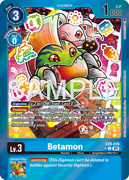 (016) Digimon TCG Versus Monsters Single: Betamon (EX9-016) (V.2) Alternative Art