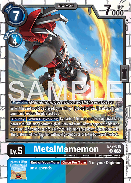 (018) Digimon TCG Versus Monsters Single: MetalMamemon (EX9-018) (V.1) Super Rare