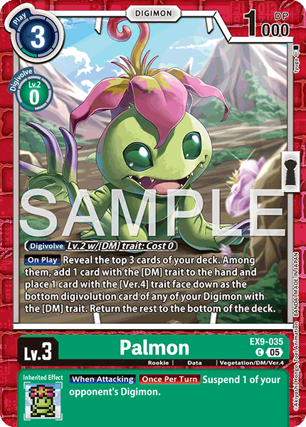 (035) Digimon TCG Versus Monsters Single: Palmon (EX9-035) (V.1) Common