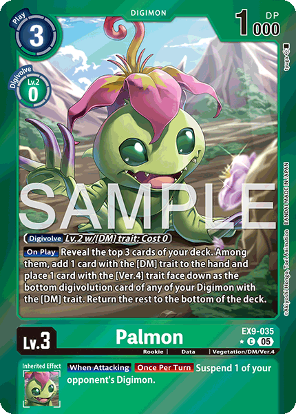 (035) Digimon TCG Versus Monsters Single: Palmon (EX9-035) (V.2) Alternative Art