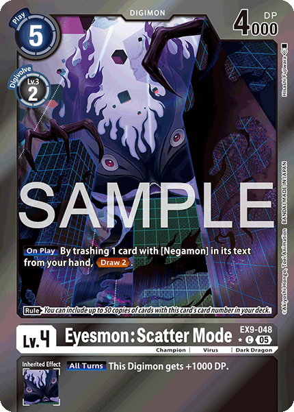 (048) Digimon TCG Versus Monsters Single: Eyesmon: Scatter Mode (EX9-048) (V.2) Alternative Art