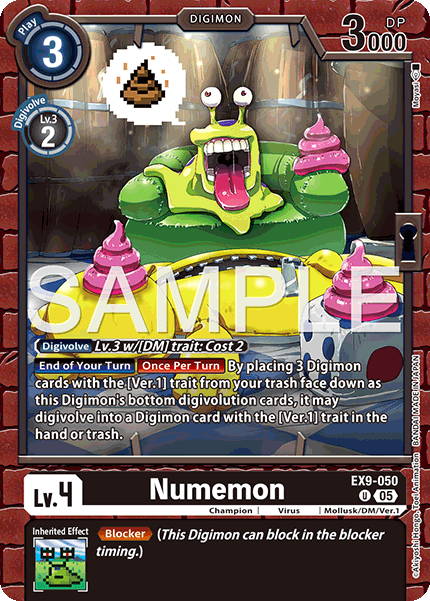 (050) Digimon TCG Versus Monsters Single: Numemon (EX9-050) (V.1) Uncommon