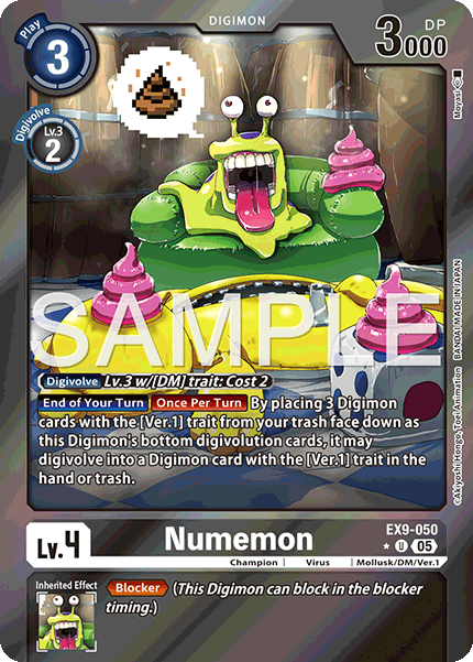 (050) Digimon TCG Versus Monsters Single: Numemon (EX9-050) (V.2) Alternative Art